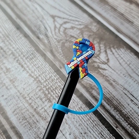 Autism Awarness Straw Topper - Picture 3 of 5